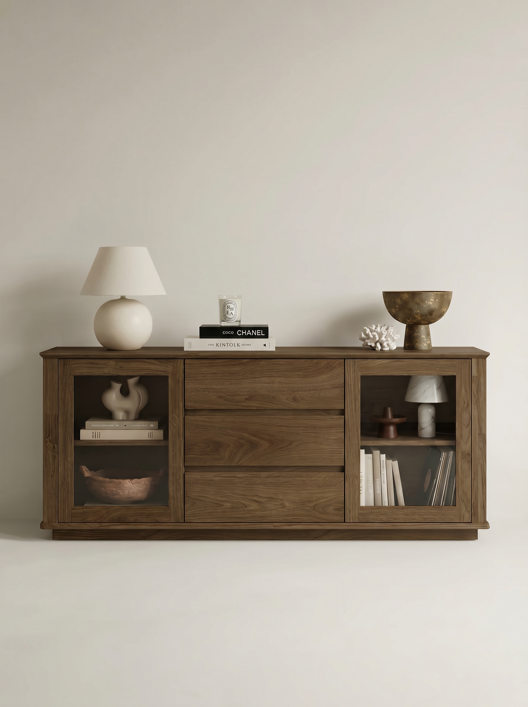 Скляний буфет Cwellyn Oak