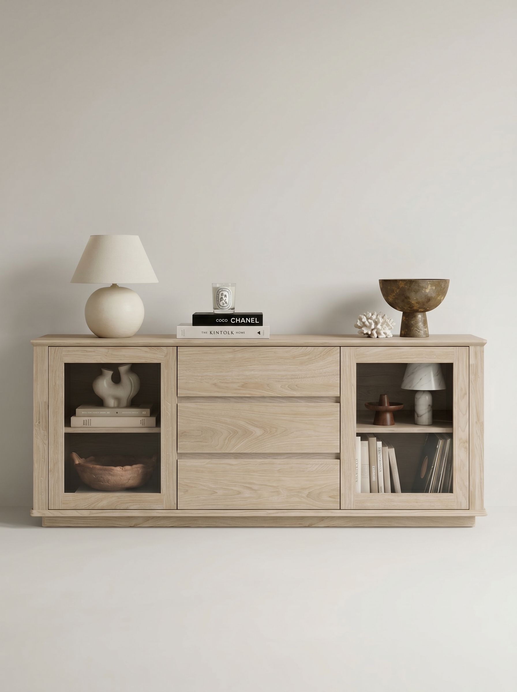 Скляний буфет Cwellyn Oak